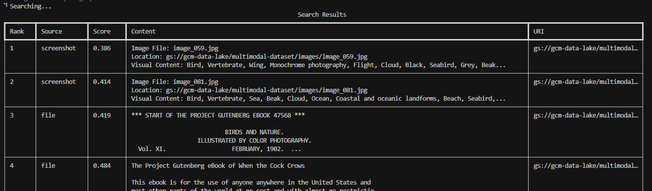 CLI Search Result