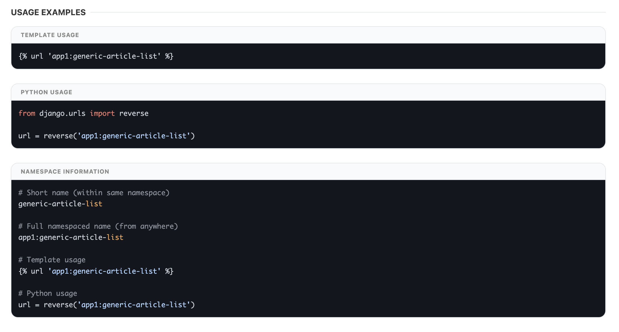 Usage Examples