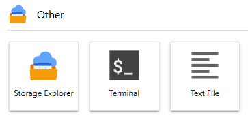 The Storage Explorer item in JupyterLab's launcher