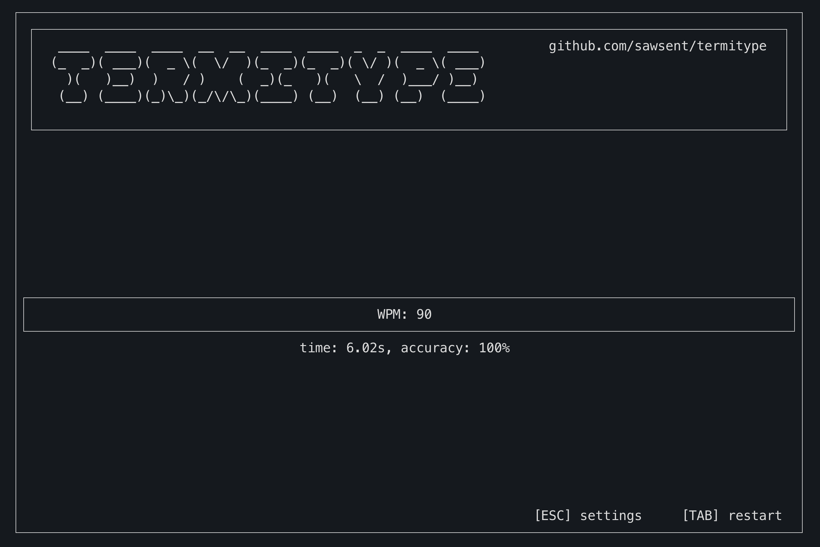 results screen