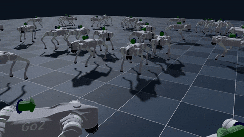 Massively parallel locomotion training