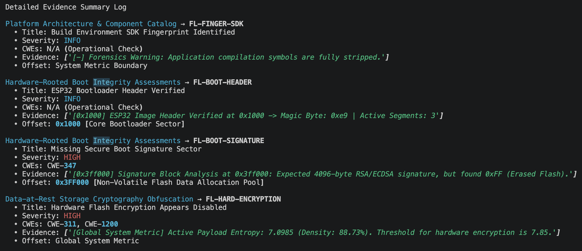 FirmLens CLI Output
