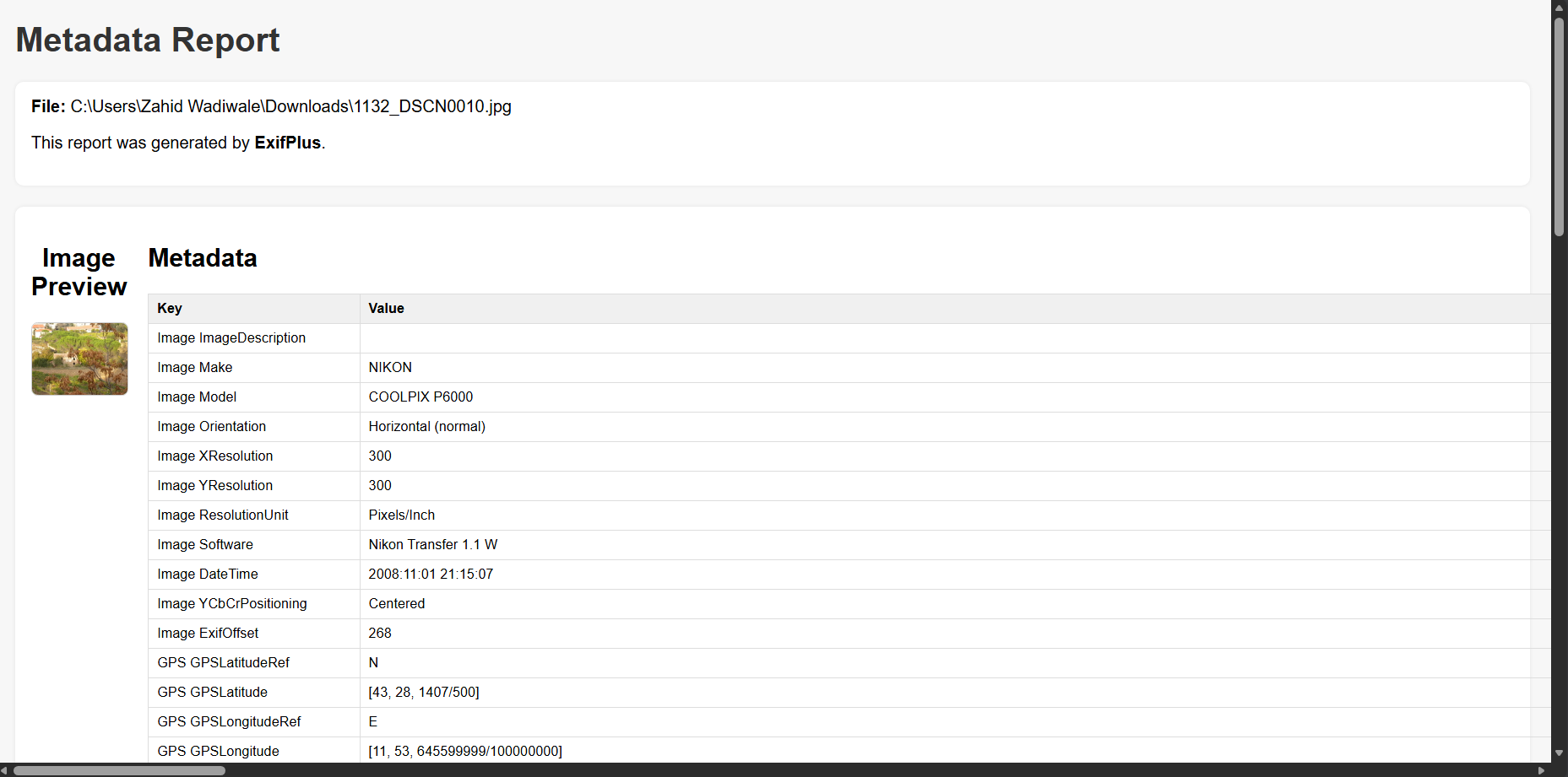ExifPlus Screenshot