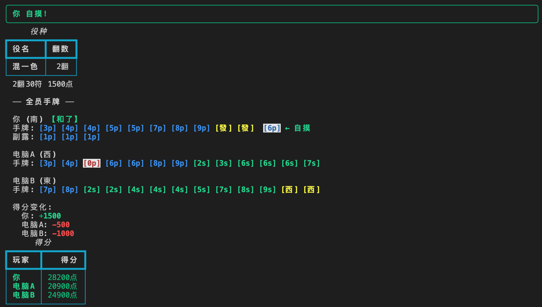 Winning Screen