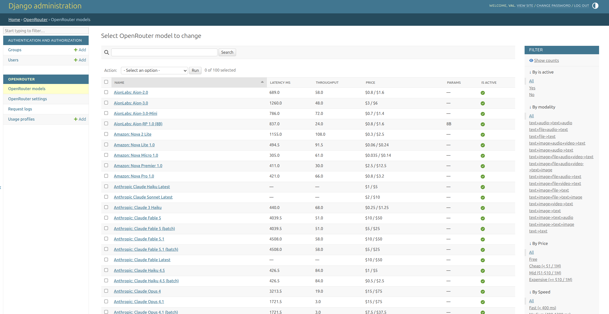 OpenRouter models