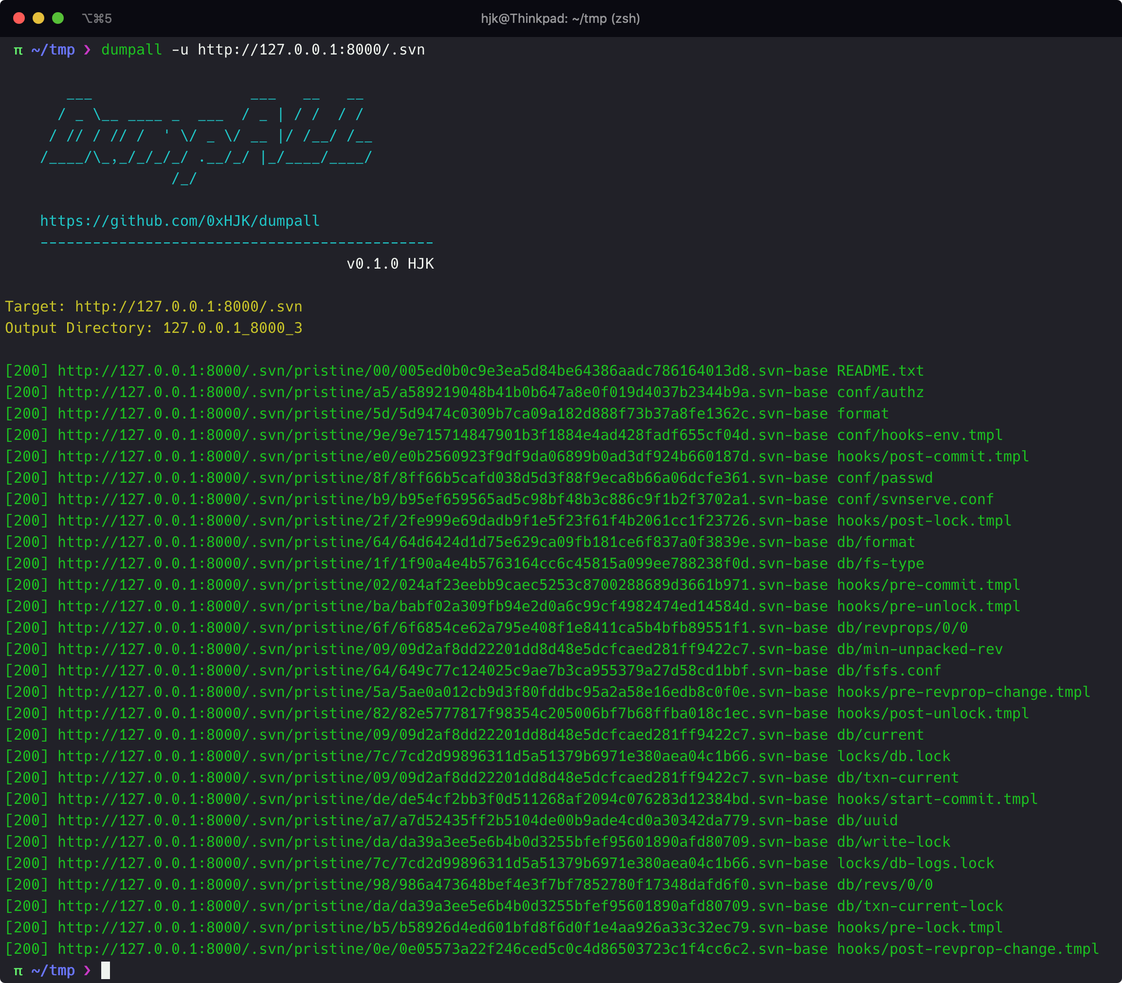 0xHJK dumpall svndumper