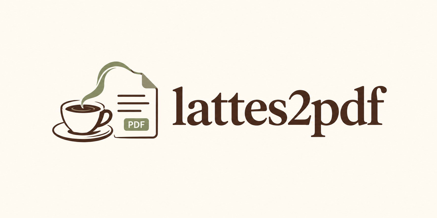 lattes2pdf: uma xícara de café ao lado de um documento PDF