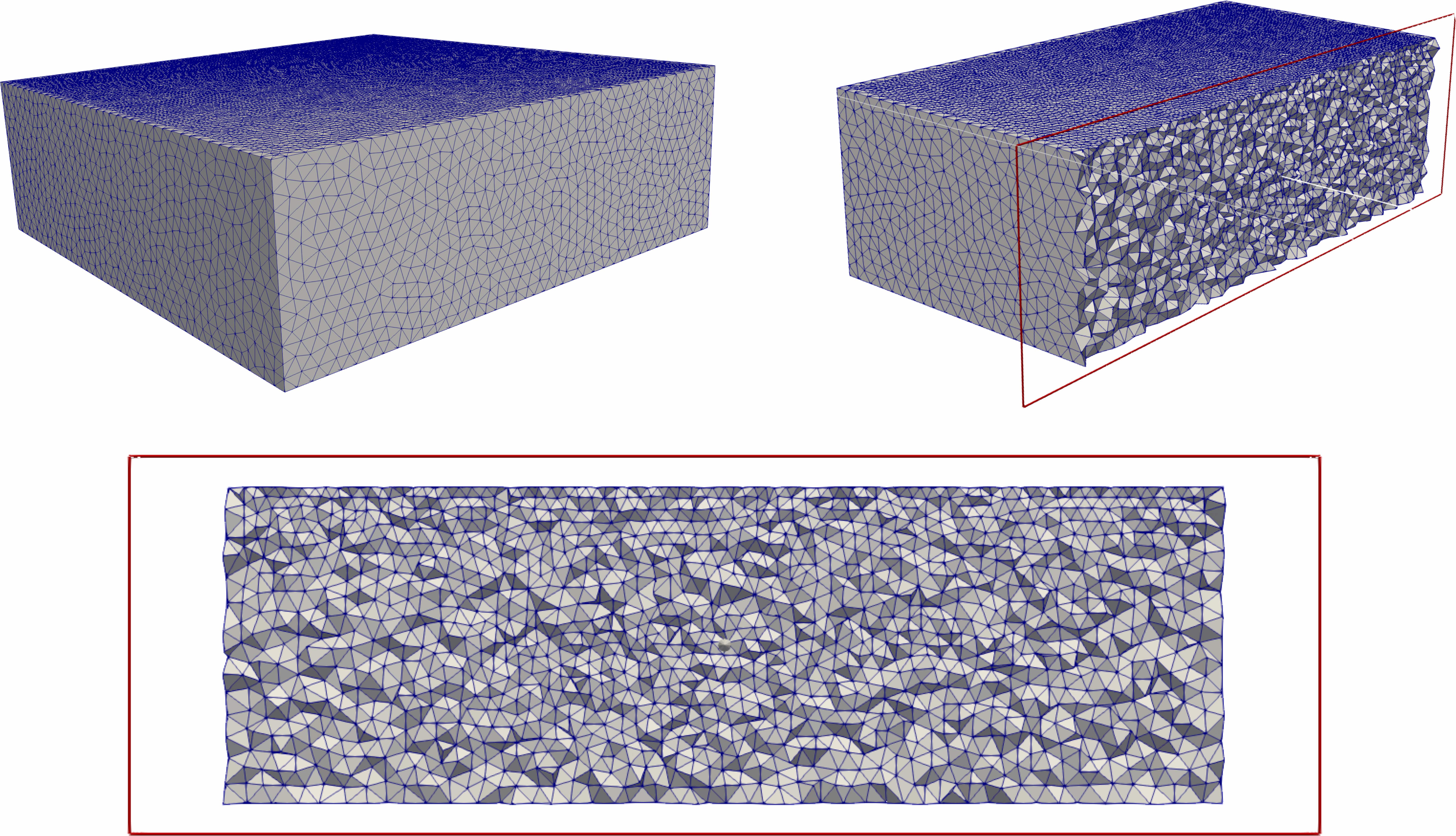 Above shows the mesh in ParaView that results from running the code below.