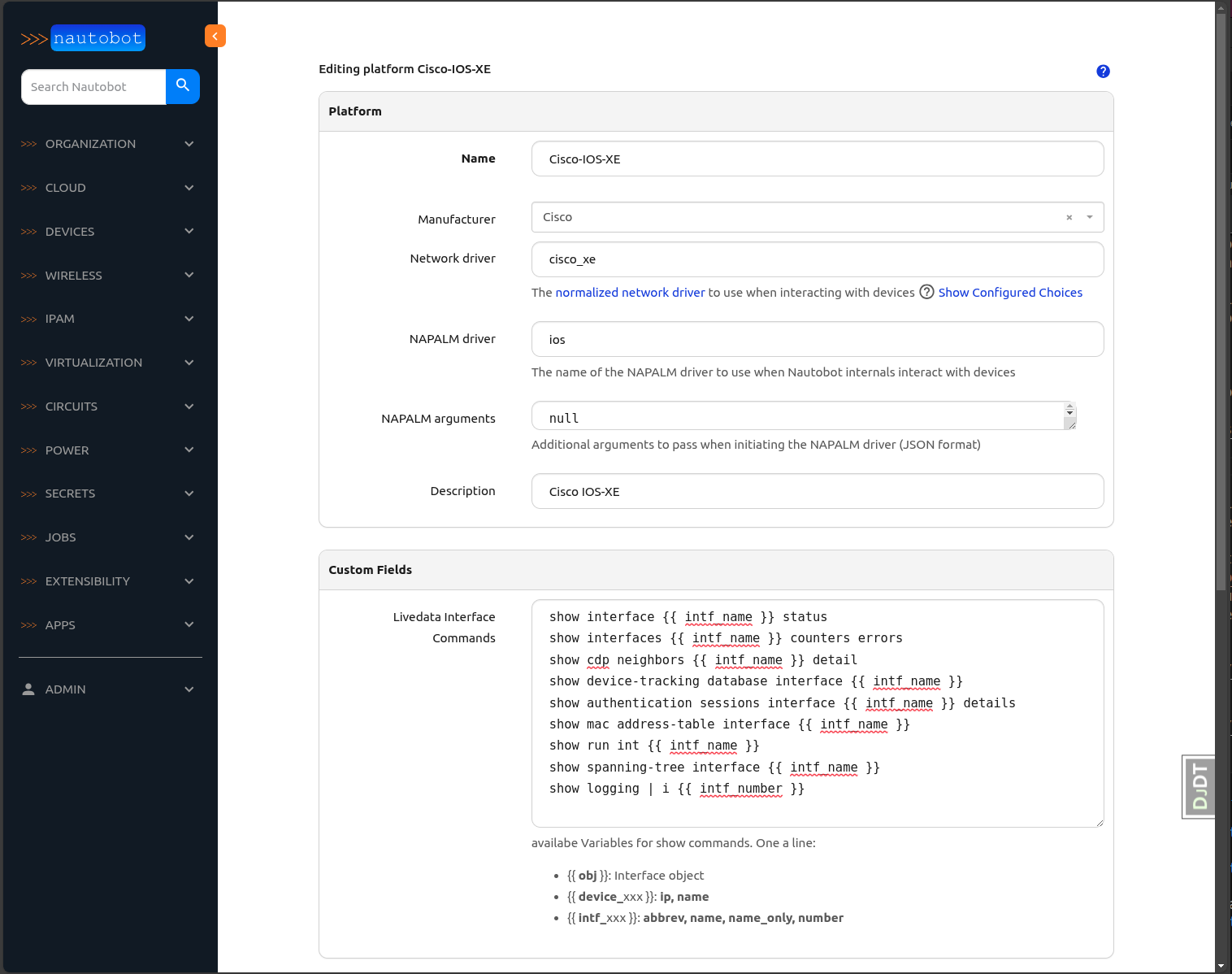 Livedata App Platform Screenshot