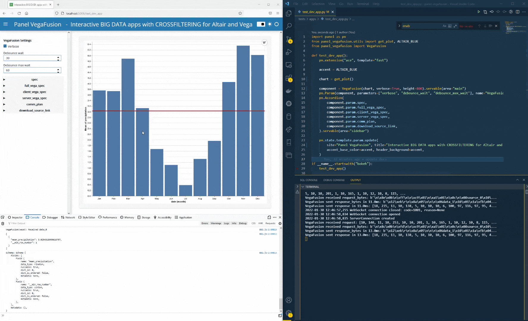 Panel VegaFusion Test App