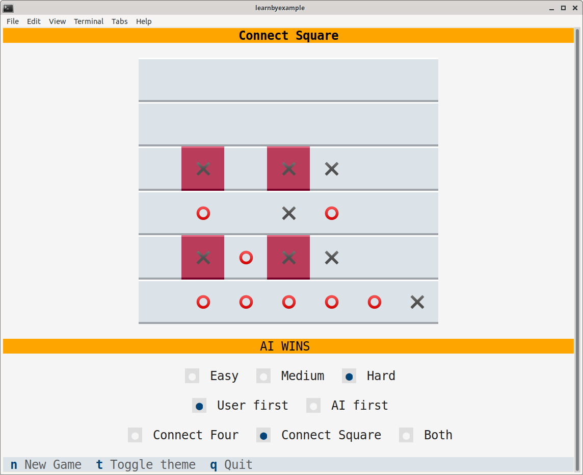 Sample Connect Square game