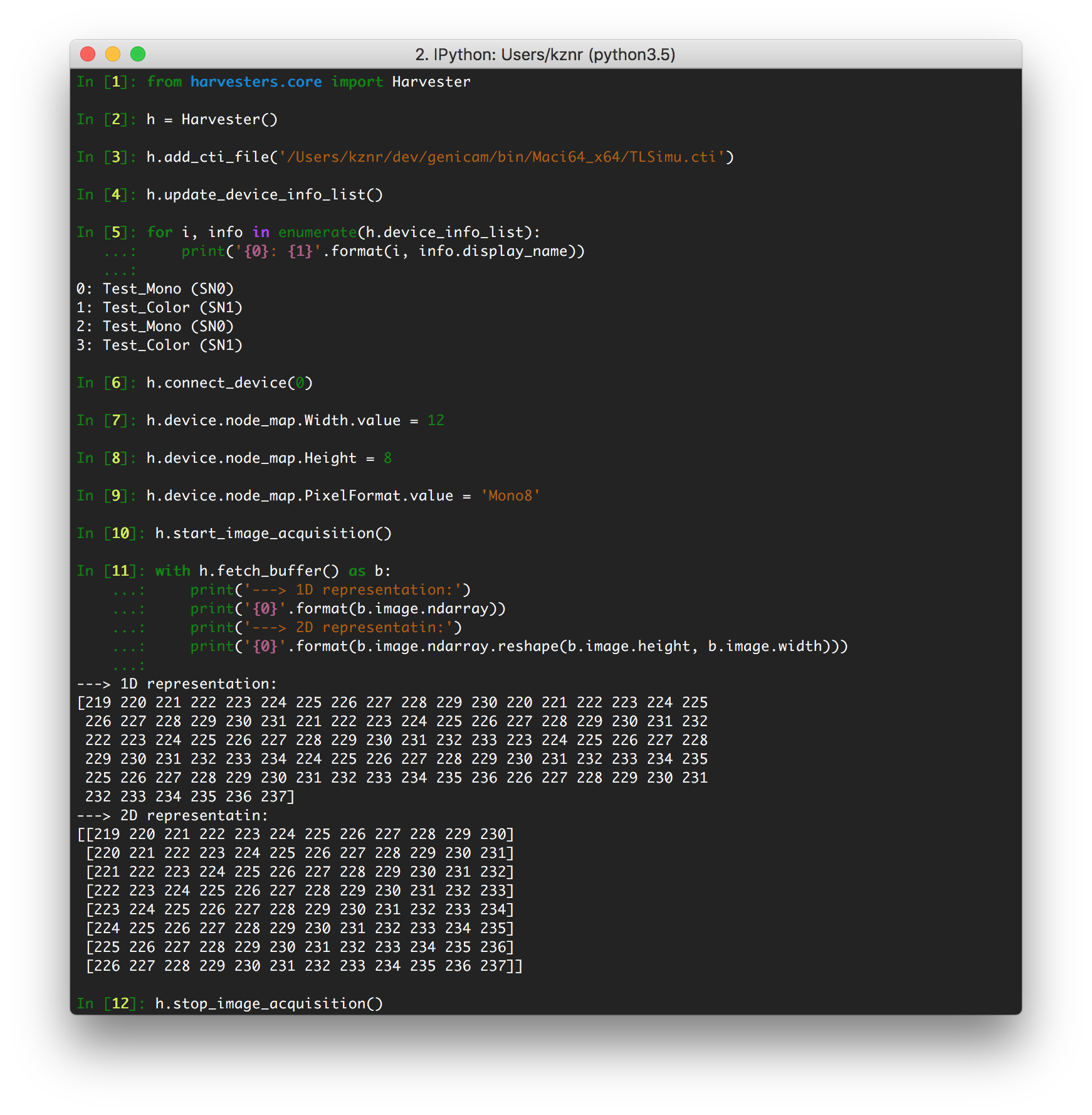 Harvester on IPython