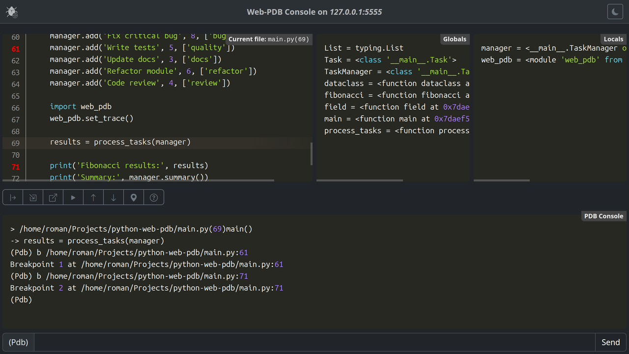 Web-PDB screenshot