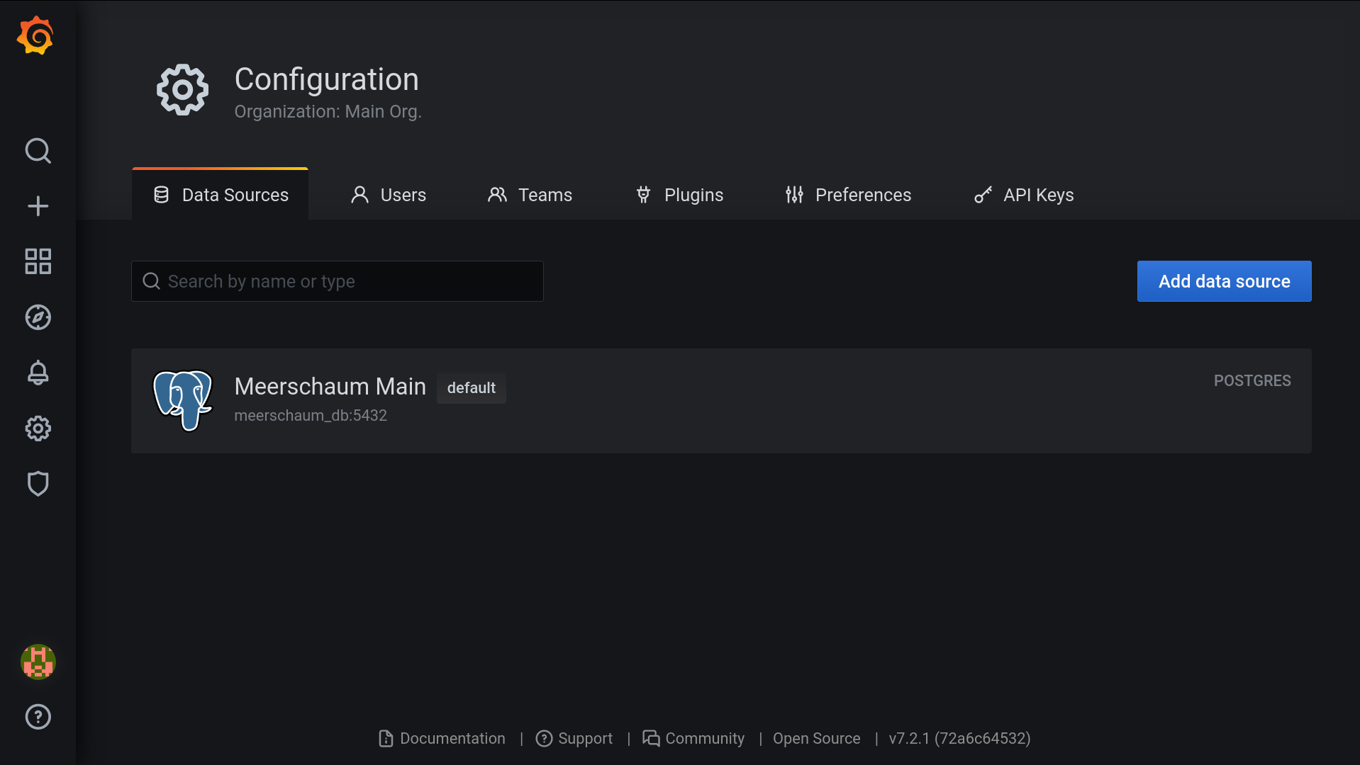 Grafana pre-configured with Meerschaum