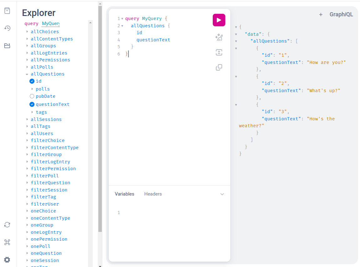 Image of GraphiQL queries 2