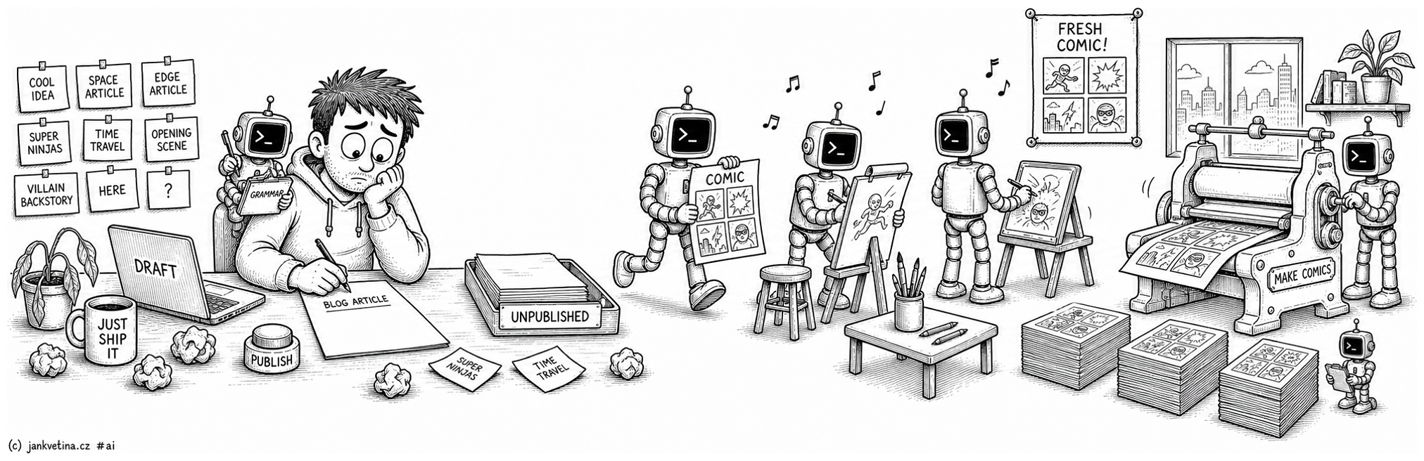 A thousand ideas, nothing published