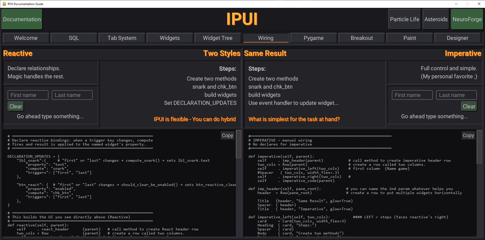 Reactive vs imperative pipeline screenshot