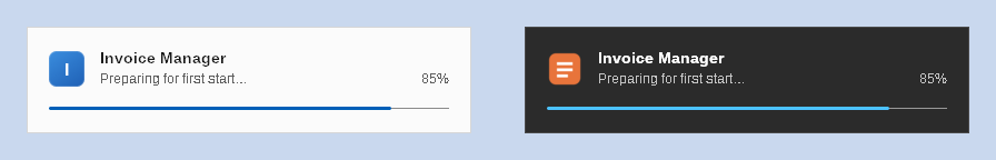 Progress window of a onefile GUI app