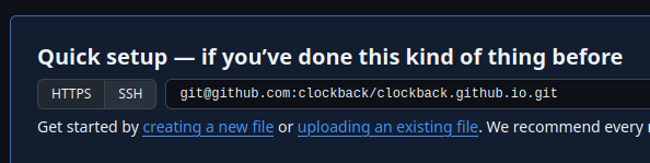 Obtain your repository URL
