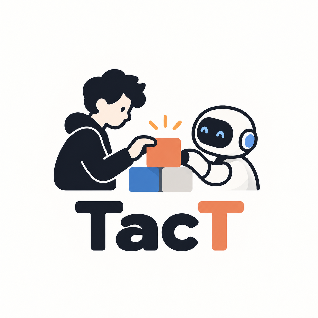 TacT logo: a developer and a friendly agent building together