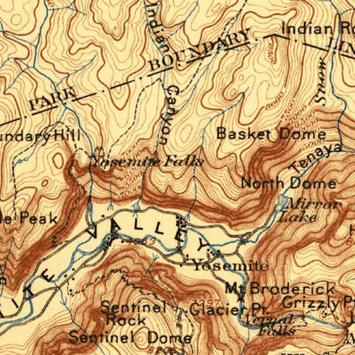 Yosemite, 1897 Web Mercator tile