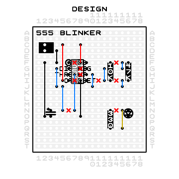 A 555 blinker, autorouted