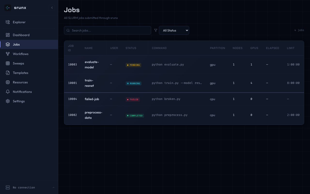 Jobs page