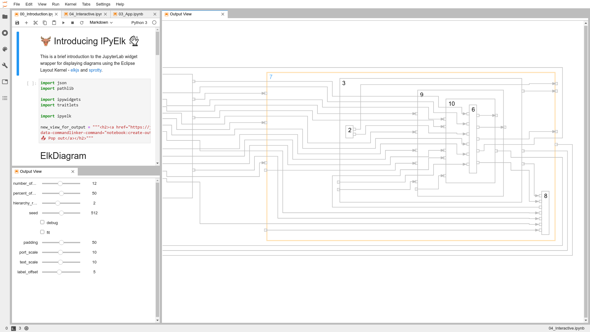 Interactive diagrams with elk.js, sprotty in JupyterLab