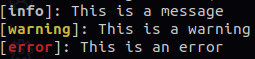 Example default output