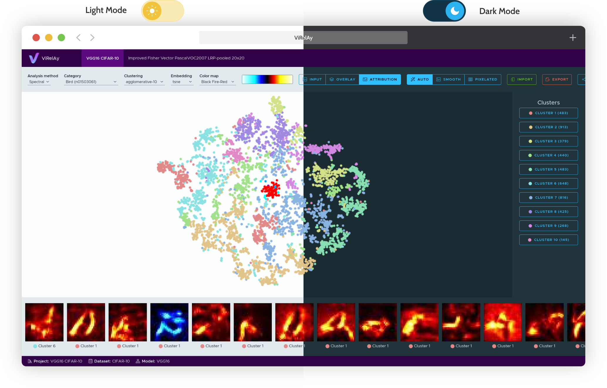 ViRelAy Light & Dark Mode UI