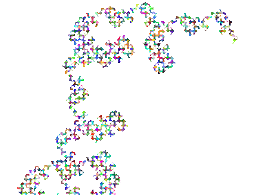 Sample Colorful Dragon Curve