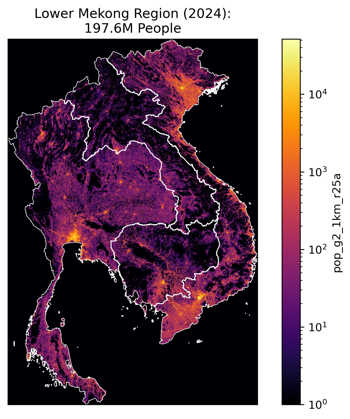 Population in the Lower Mekong Region, 2024
