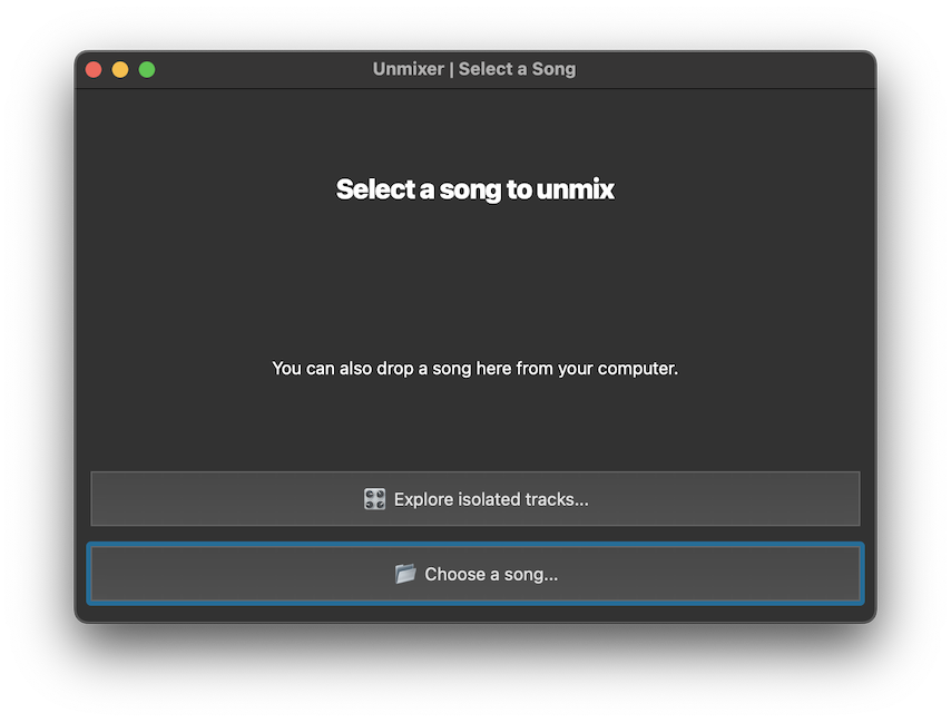 Song Selection Dialog
