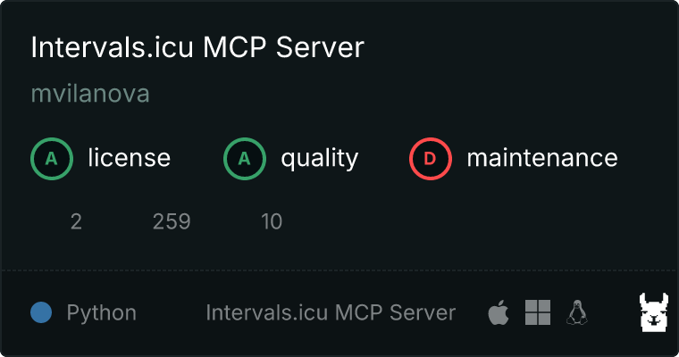 Intervals.icu Server MCP server