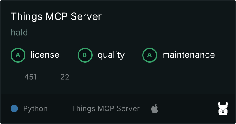 Things Server MCP server