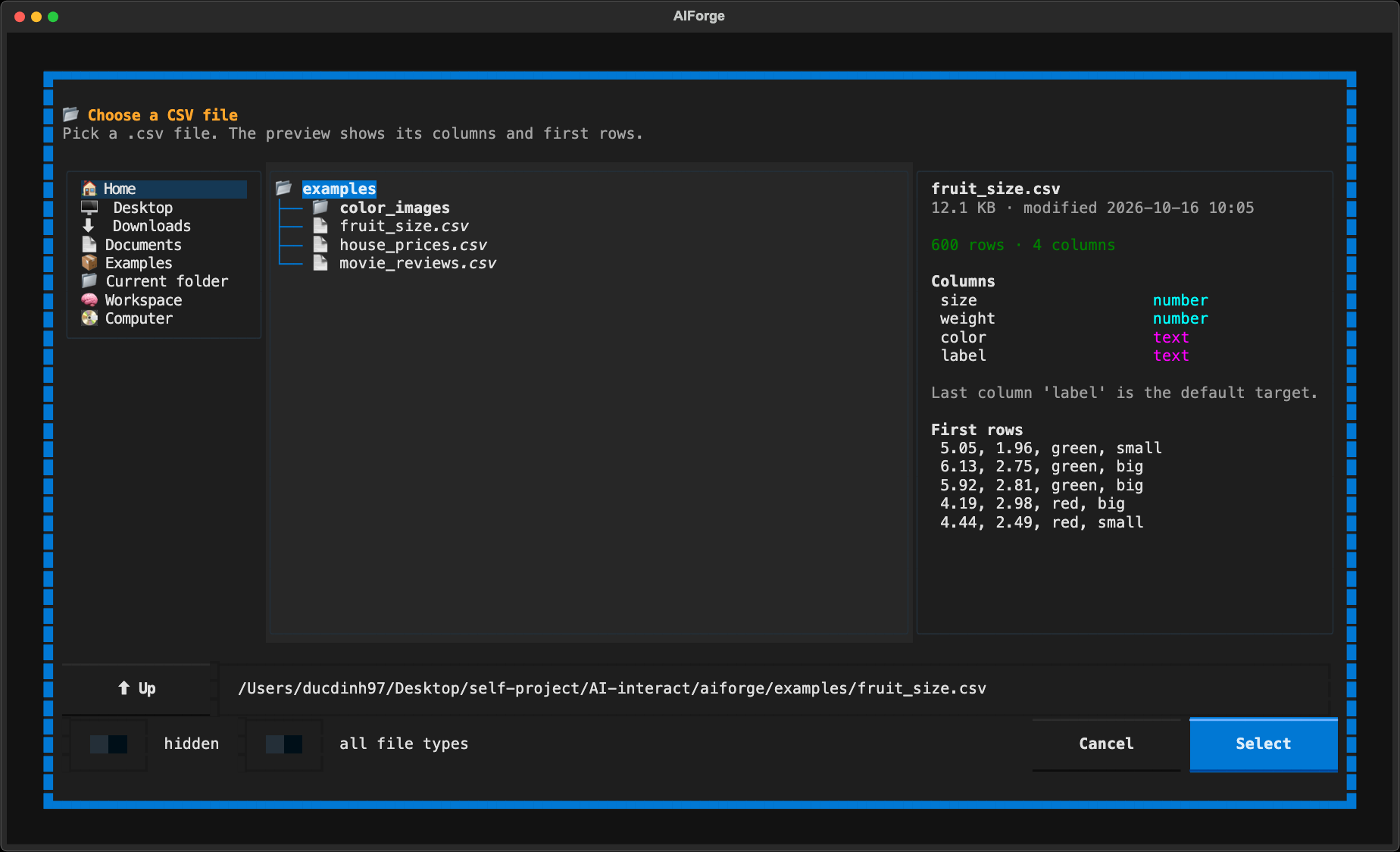 File browser