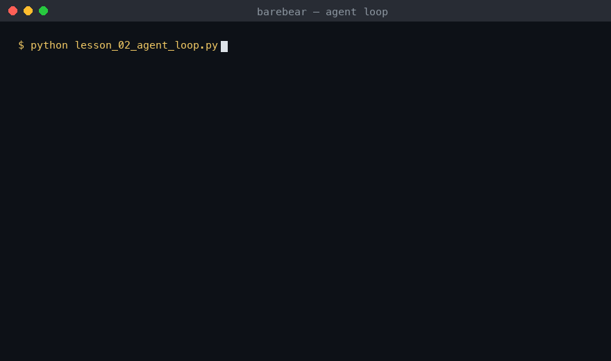 BareBear trace=True agent loop
