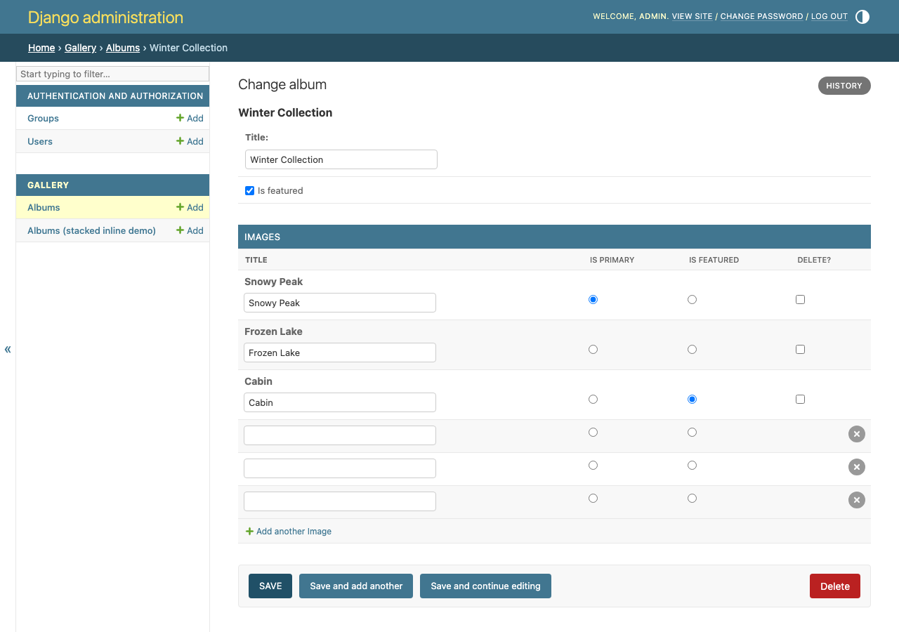 Inline radio-select columns
