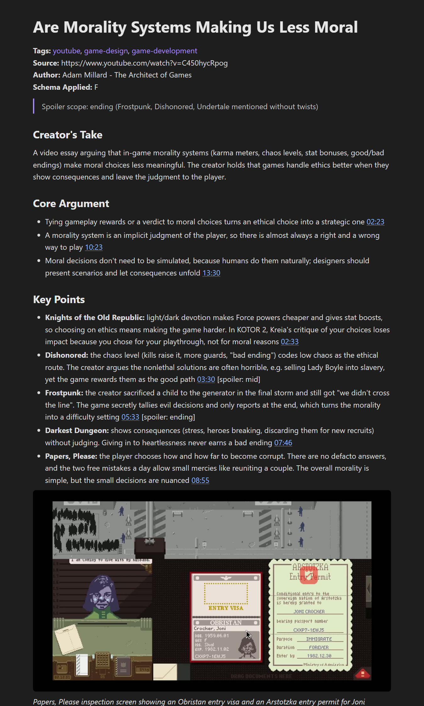 A note written by Afterwatch, open in Obsidian