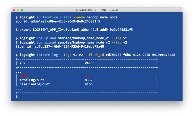 Use Case for Logsight CLI