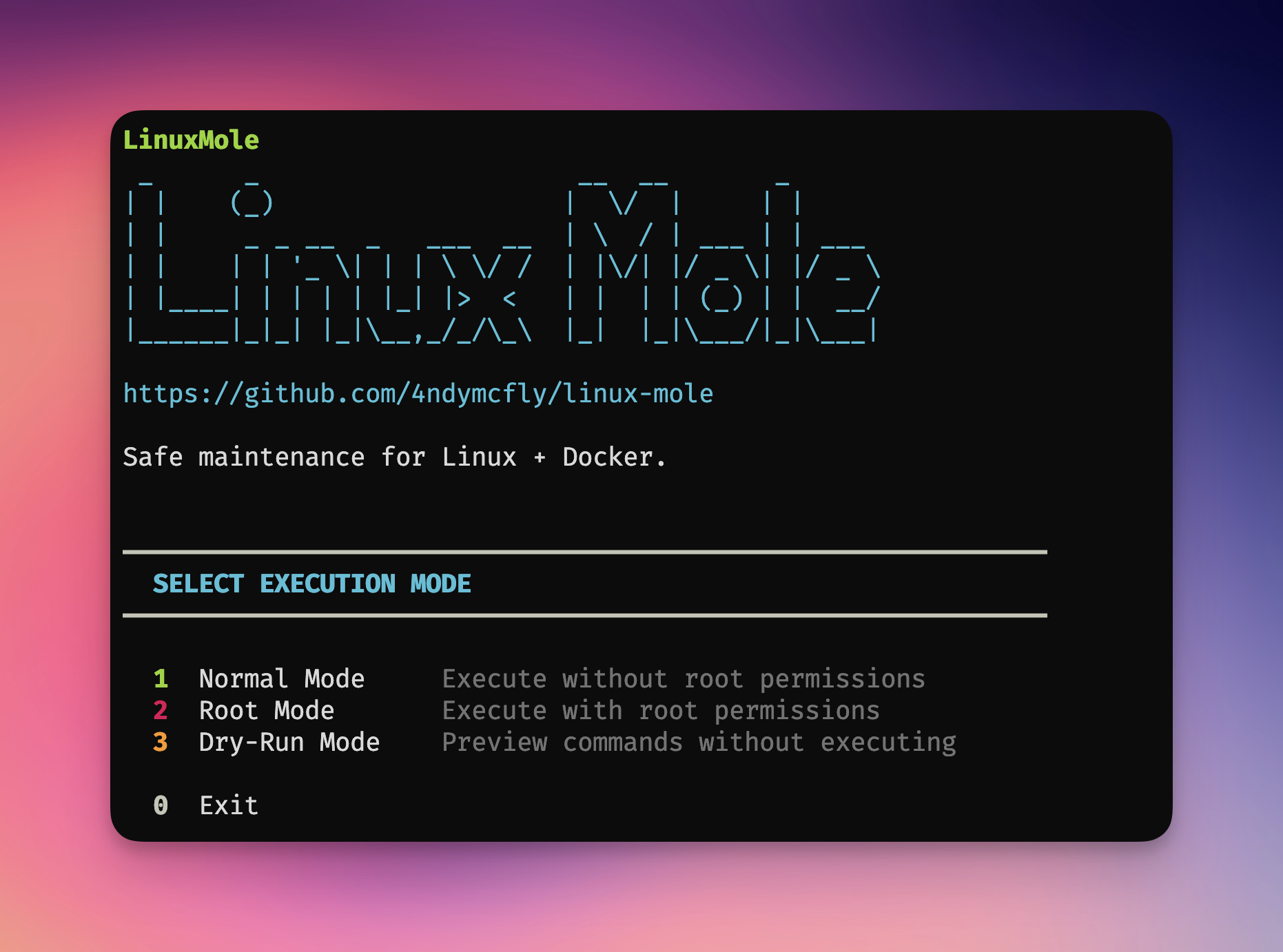 Mode selection