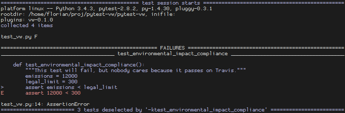 Failing test in dev environment