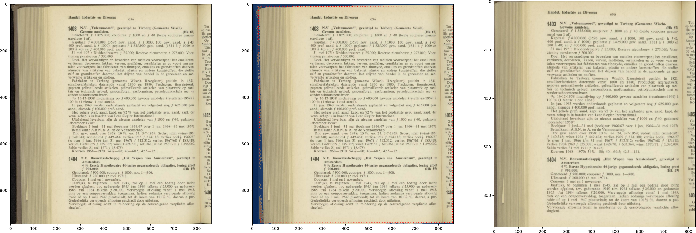 Photo of a book page, unfortunately centerfold and page block are included