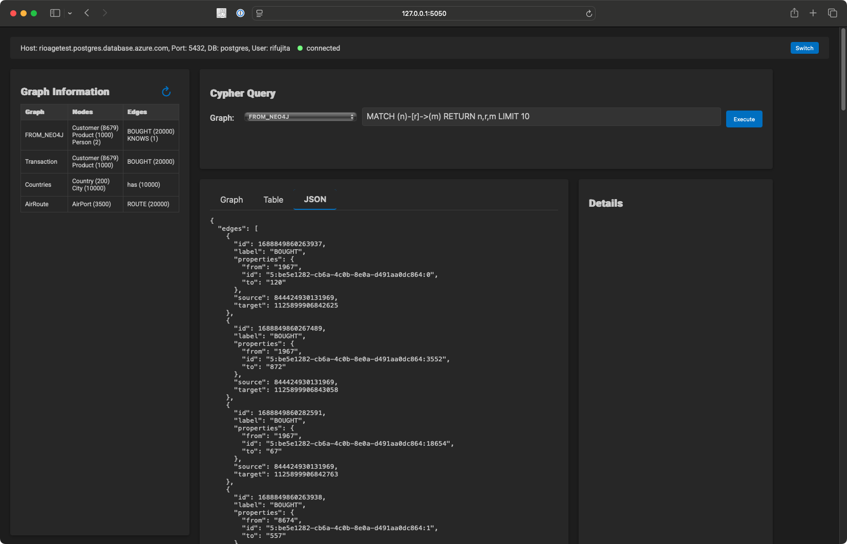 JSON view