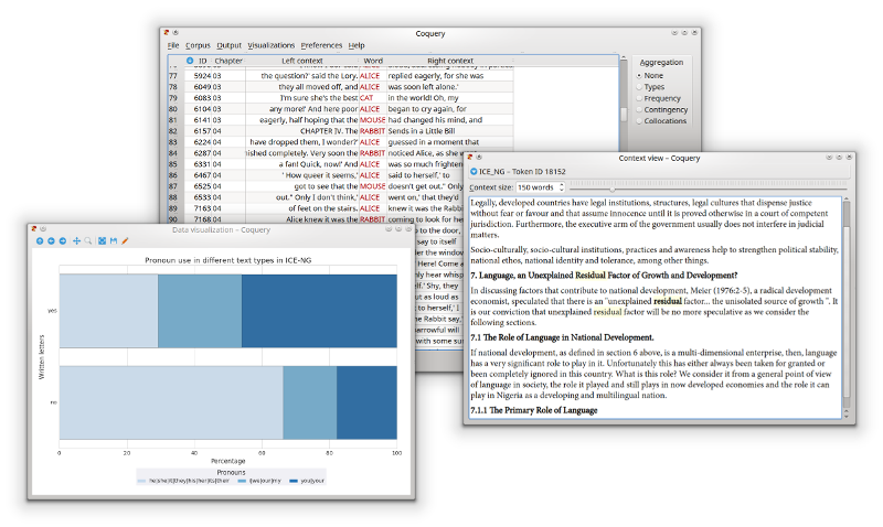 Coquery: Main interface