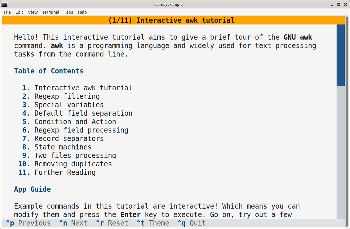 Sample screenshot