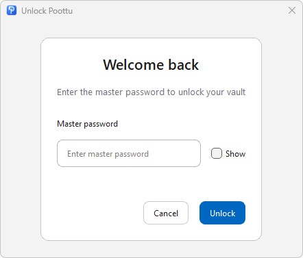 Poottu_master_password_unlock