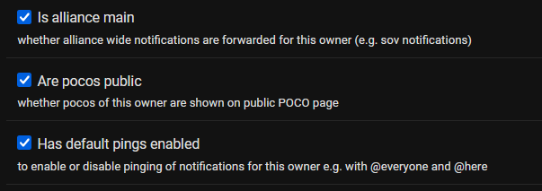 Poco options