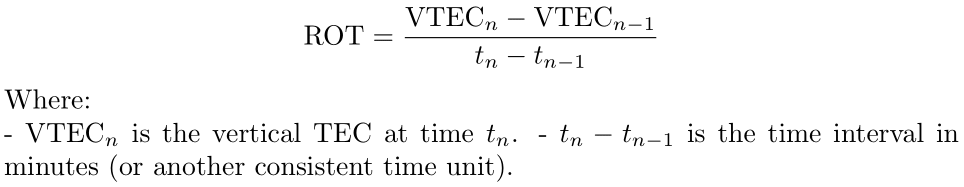 Rate of TEC Index (ROTI)
